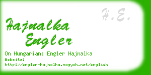 hajnalka engler business card